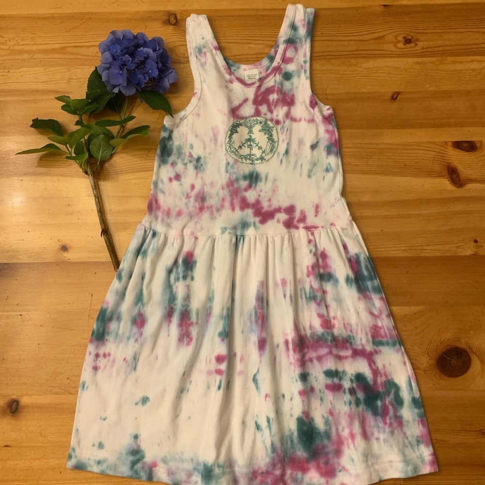 Hand tie-dyed dress